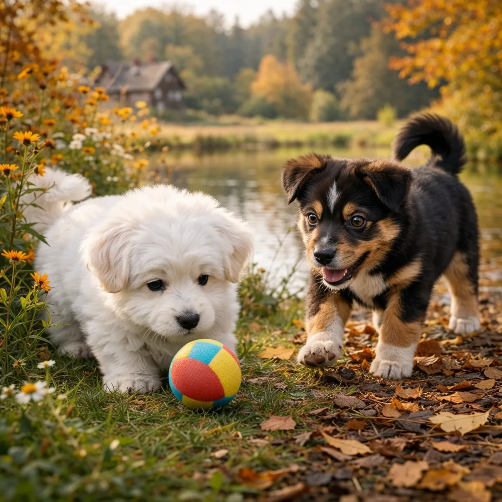 Das Spiel mit dem kleinen Fund am Ufer