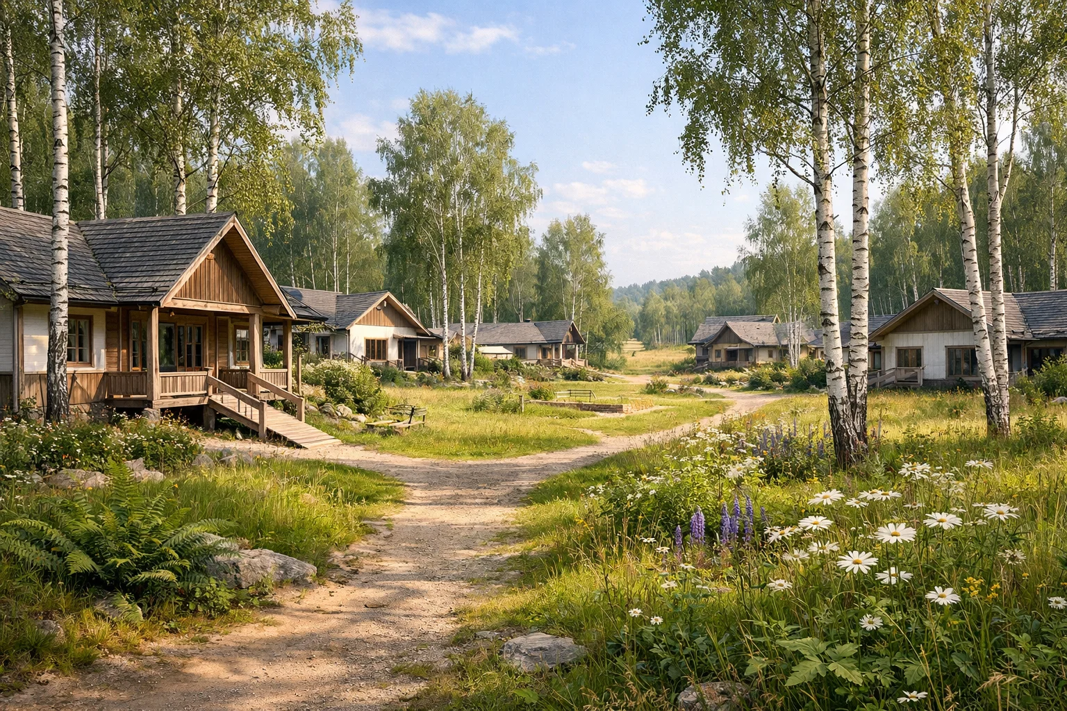 Birkenried – helle Waldwiesensiedlung in Birkenhain