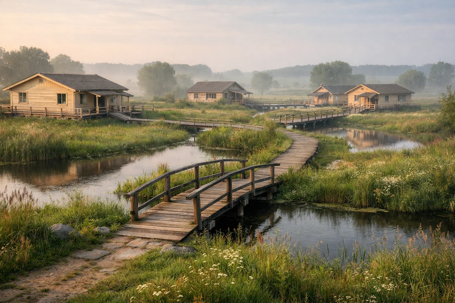 Morgensteg – kleines Feuchtwiesendorf in Morgenau