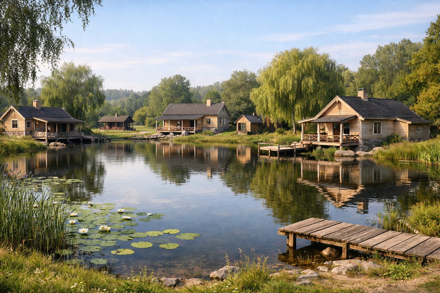 Teichwinkel – kleine Teichsiedlung in Spiegelteich