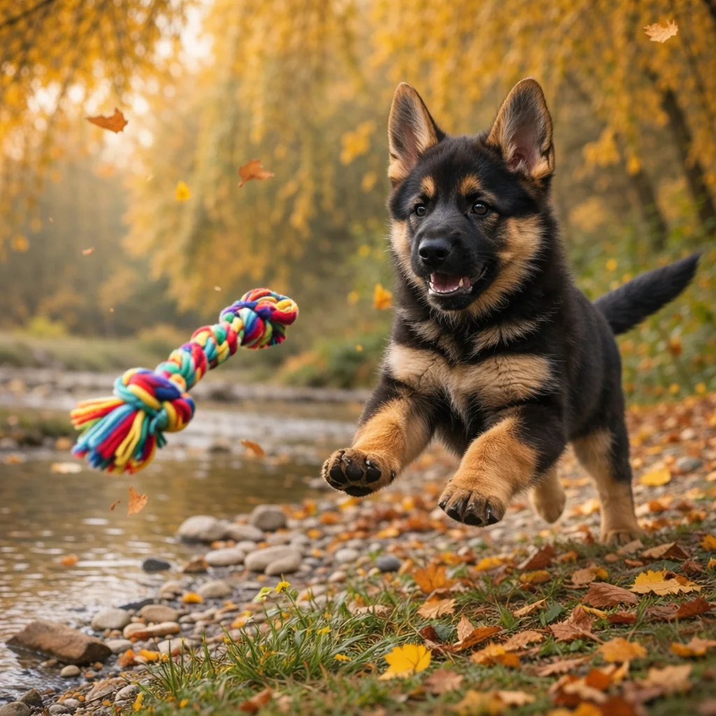 Bunte Blätter und fröhliches Toben