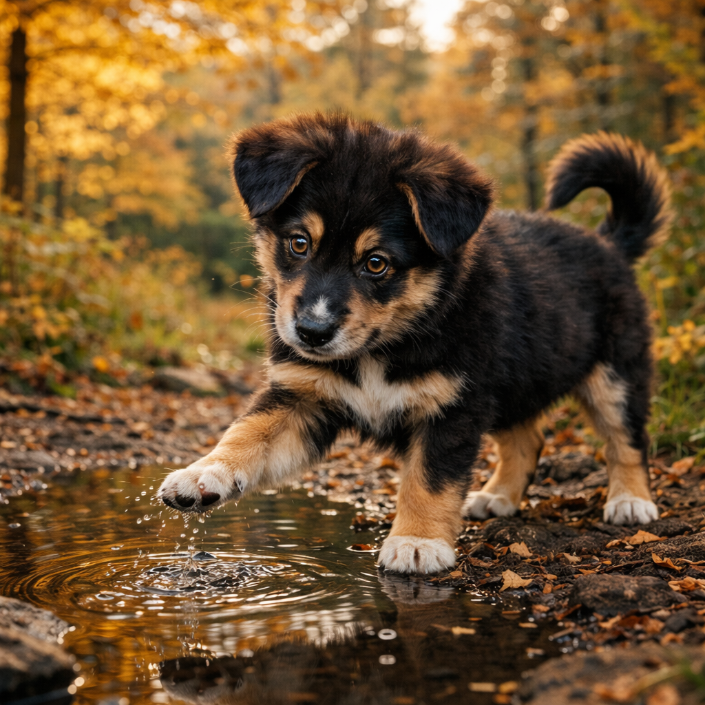 Mischling Welpe Virello – Das kleine Wasserwunder im Fuchstal