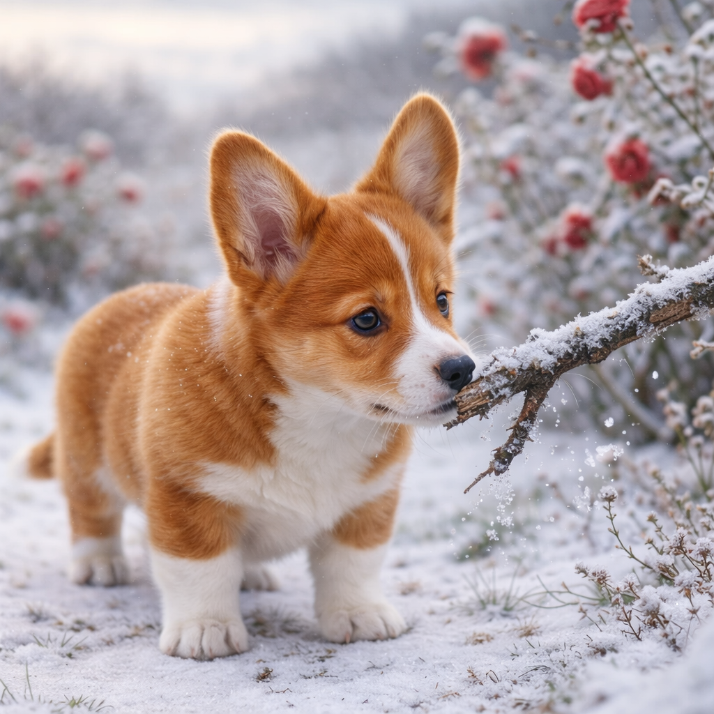Welsh Corgi Welpe Mirelyn – Das Geheimnis des knorrigen Stocks